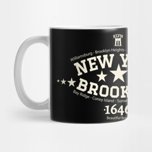 New York Brooklyn, Brooklyn Schriftzug, Brooklyn college style Logo Mug